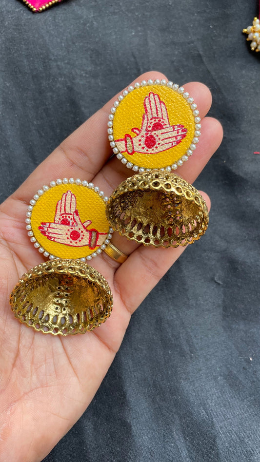 Mudra Hand Painted Earring