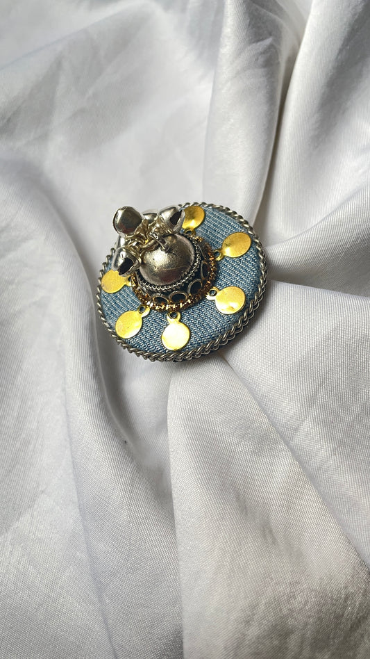 Jumka denim Brass Ring