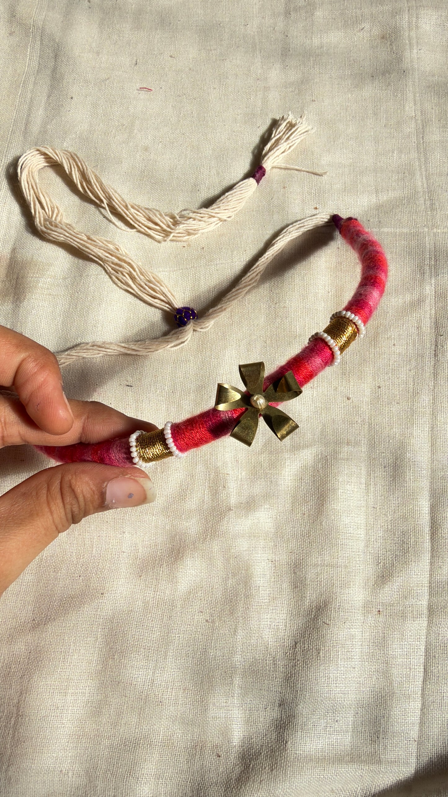Pastel peach choker