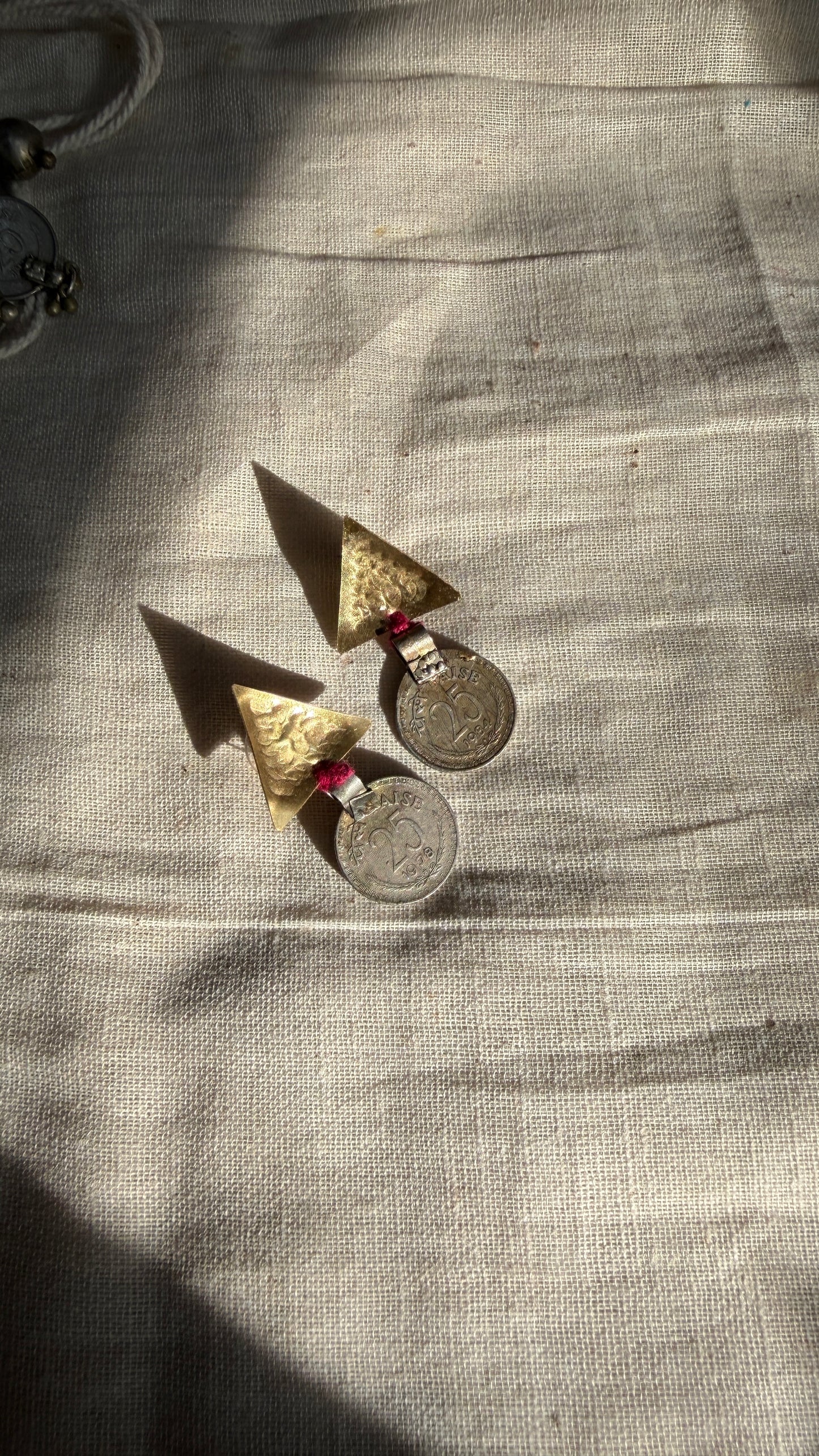Triangle paisa earrings