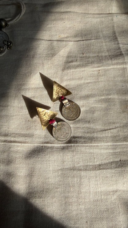 Triangle paisa earrings