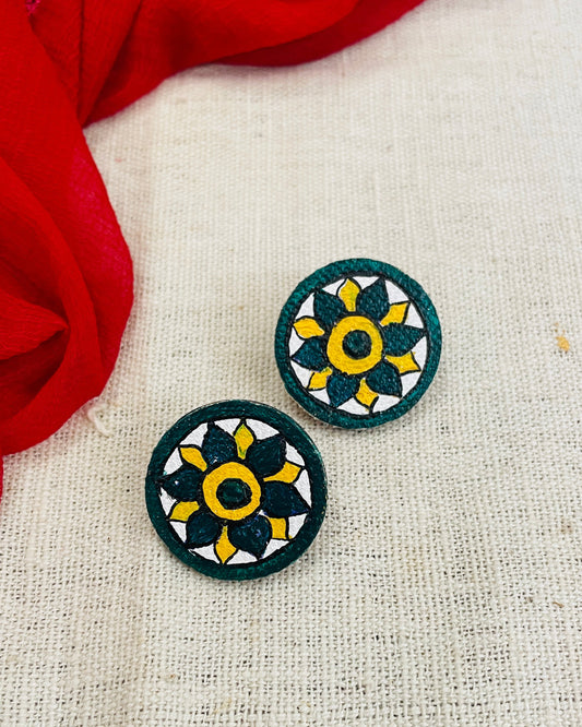 Flower Painted Earring By Gamthi Fashion