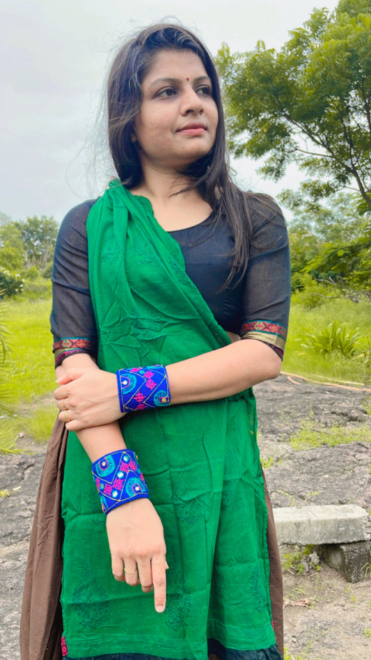 Indigo Blossom Hand Cuff