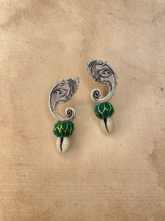 Ganesha Shll Earring By Gamthi Fashion