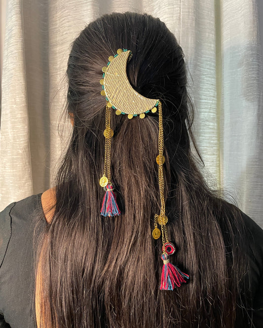 Golden Gleam Moon Clip (GFP4) By Gamthi Fashion