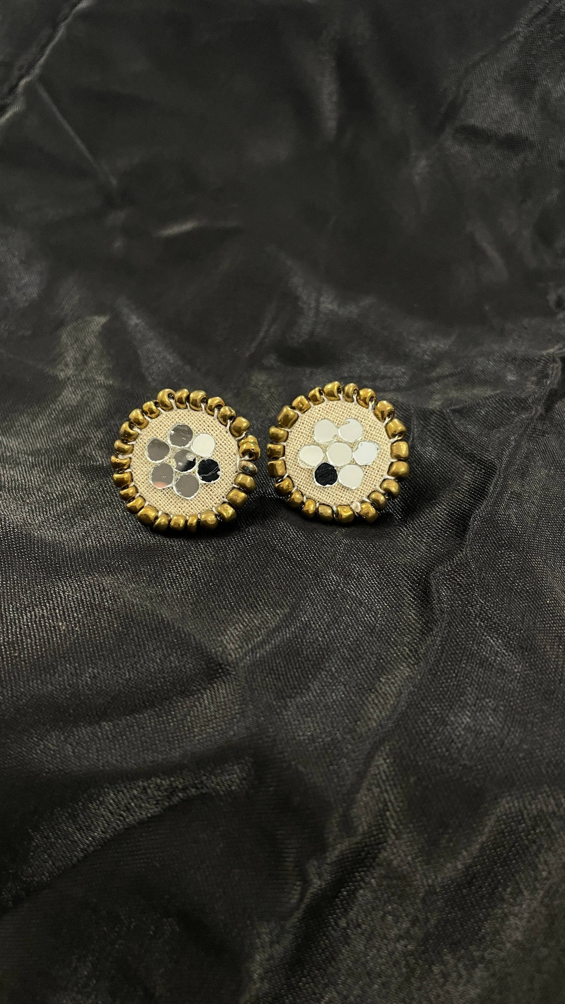 Golden Stud Handmade Earrings By Gamthi Fashion