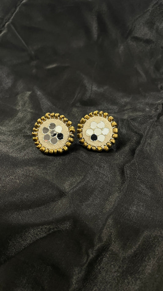 Golden Stud Handmade Earrings By Gamthi Fashion