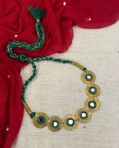 Green Naayika Brass Choker By Gamthi Fashion