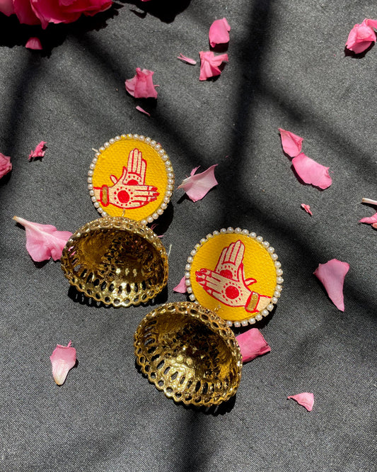 Hand Painted Jhumka Earrings By Gamthi Fashion