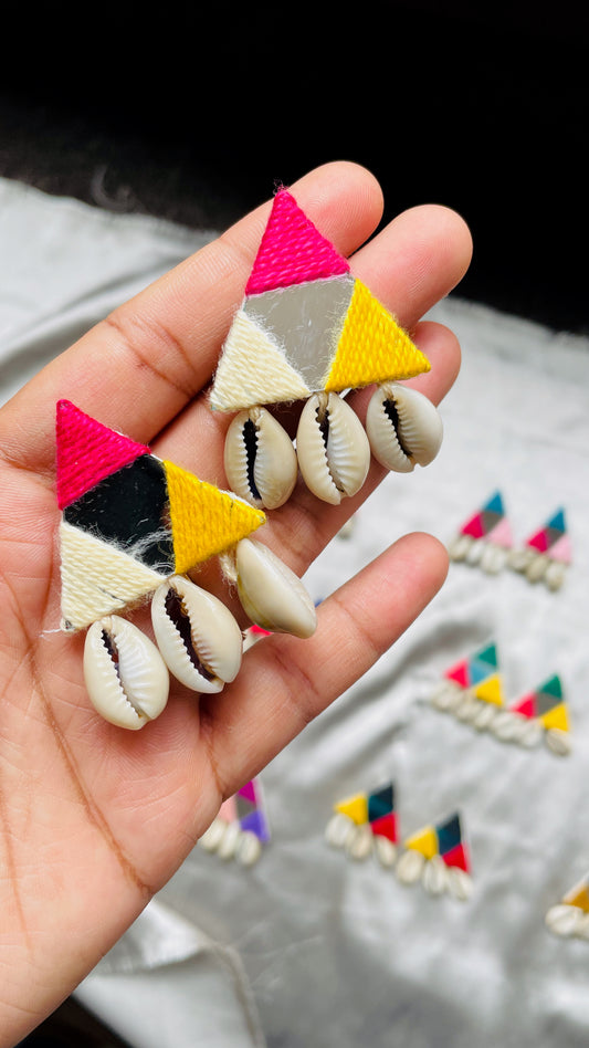Multi Color Mirror Earrings