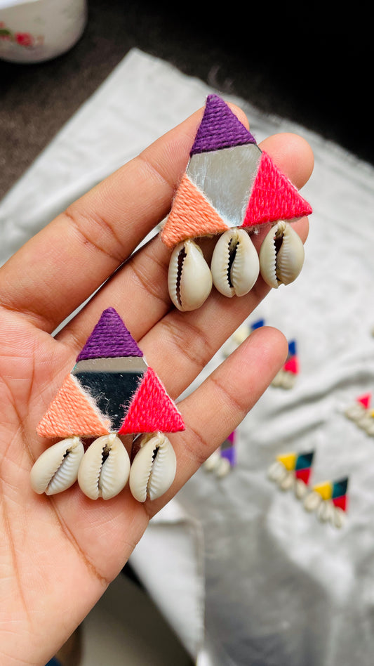 Multi Color Mirror Earrings