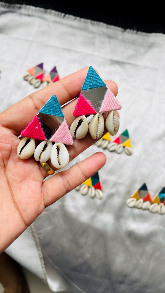 Multi Color Mirror Earrings