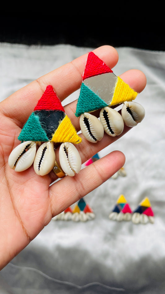 Multi Color Mirror Earrings