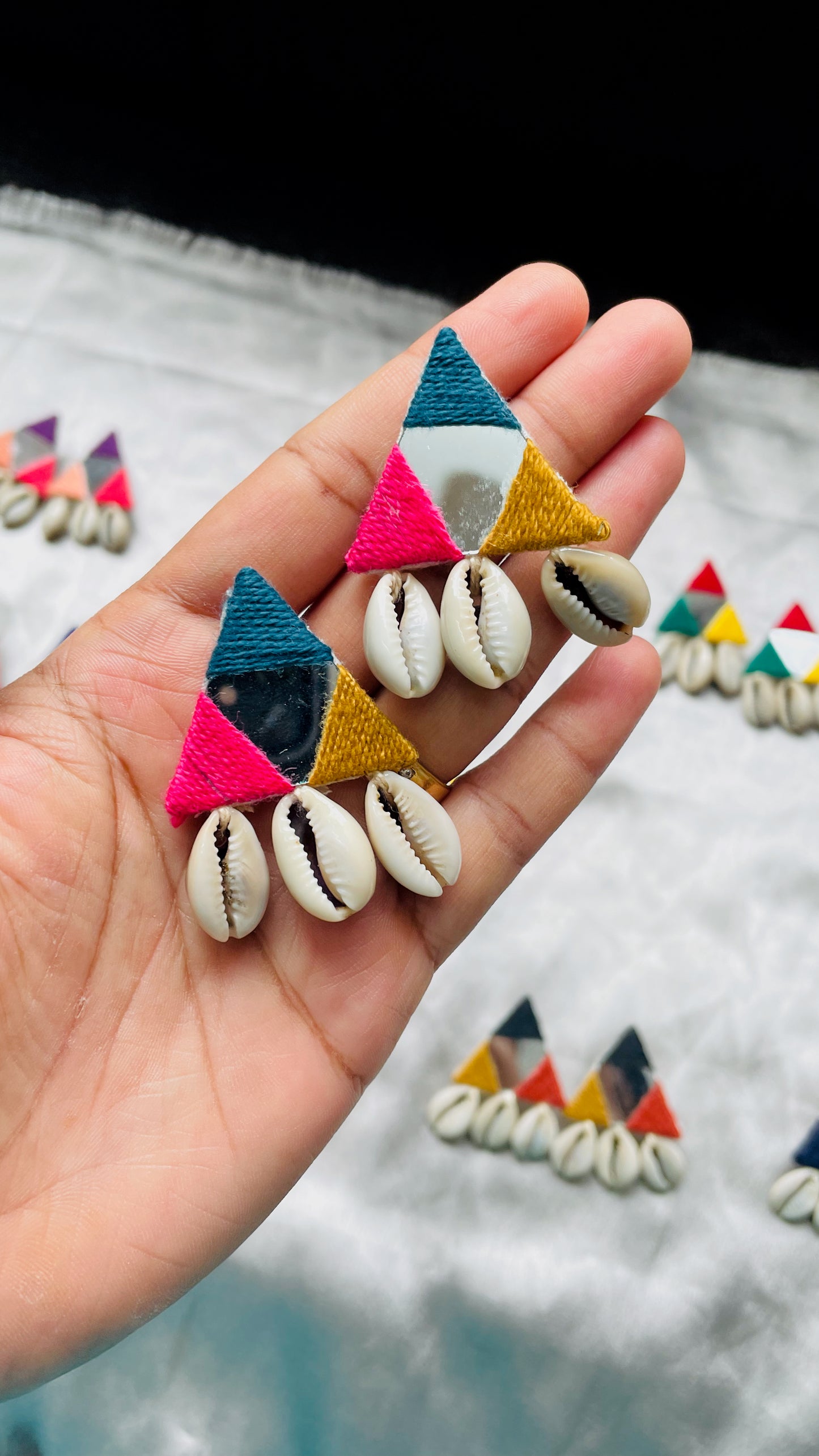 Multi Color Mirror Earrings