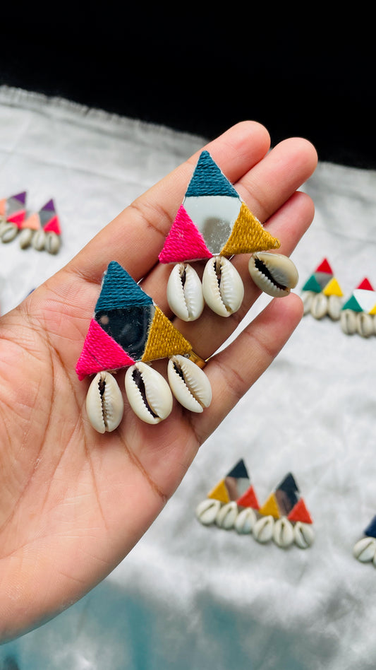 Multi Color Mirror Earrings