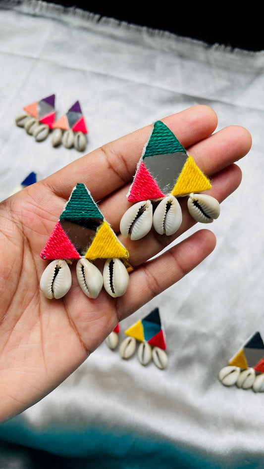 Multi Color Mirror Earrings