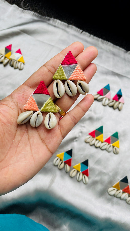 Multi Color Mirror Earrings