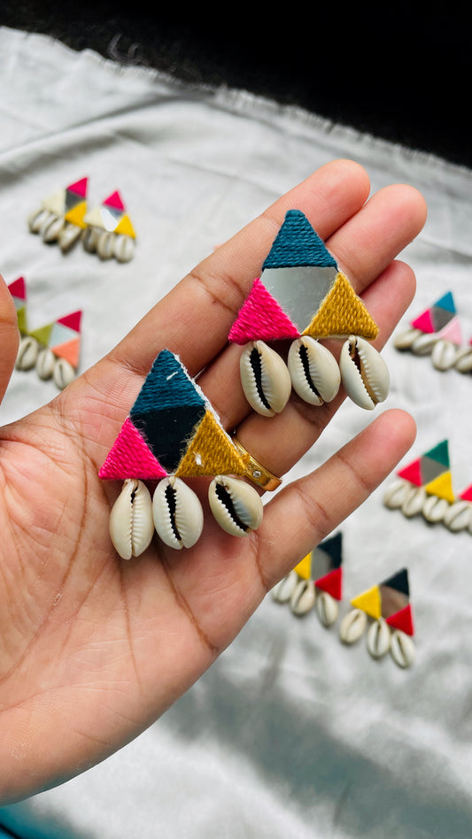 Multi Color Mirror Earrings