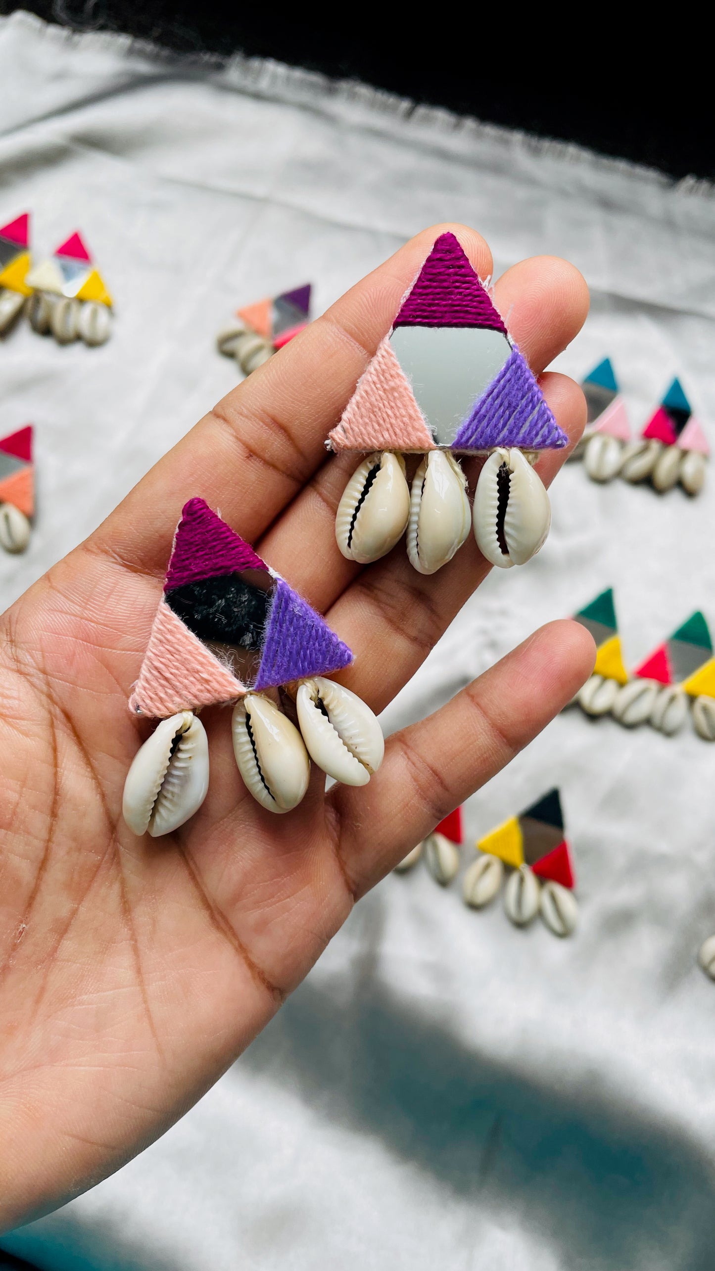 Multi Color Mirror Earrings