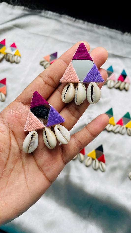 Multi Color Mirror Earrings