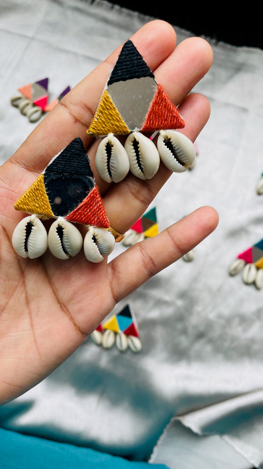 Multi Color Mirror Earrings