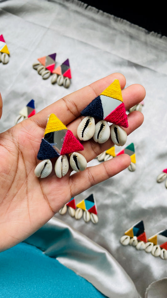 Multi Color Mirror Earrings