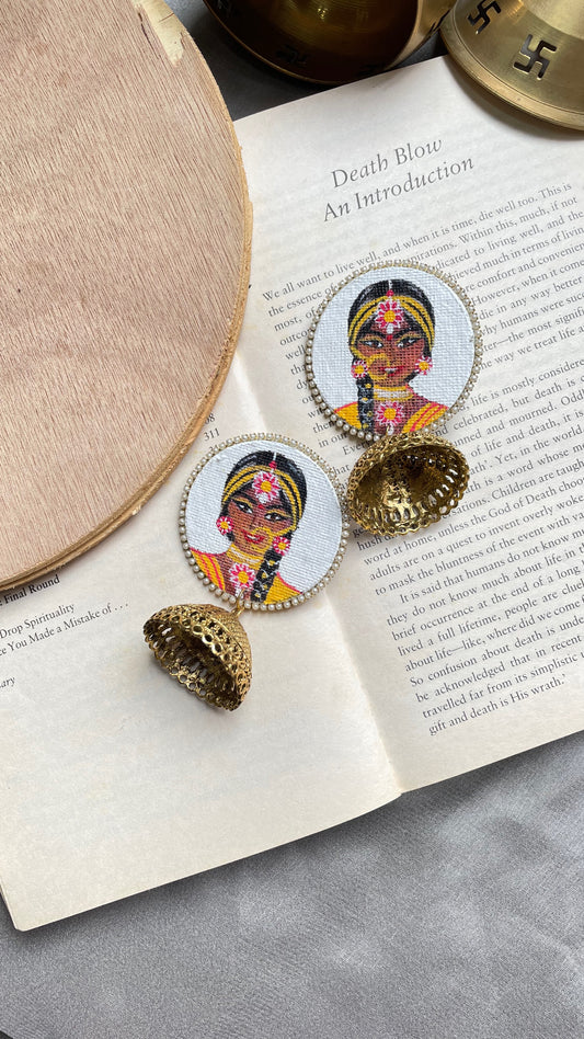 Roop Rani Hand Painted Earrings