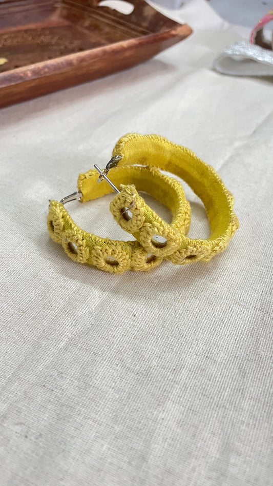 Yellow Hoop Earrings