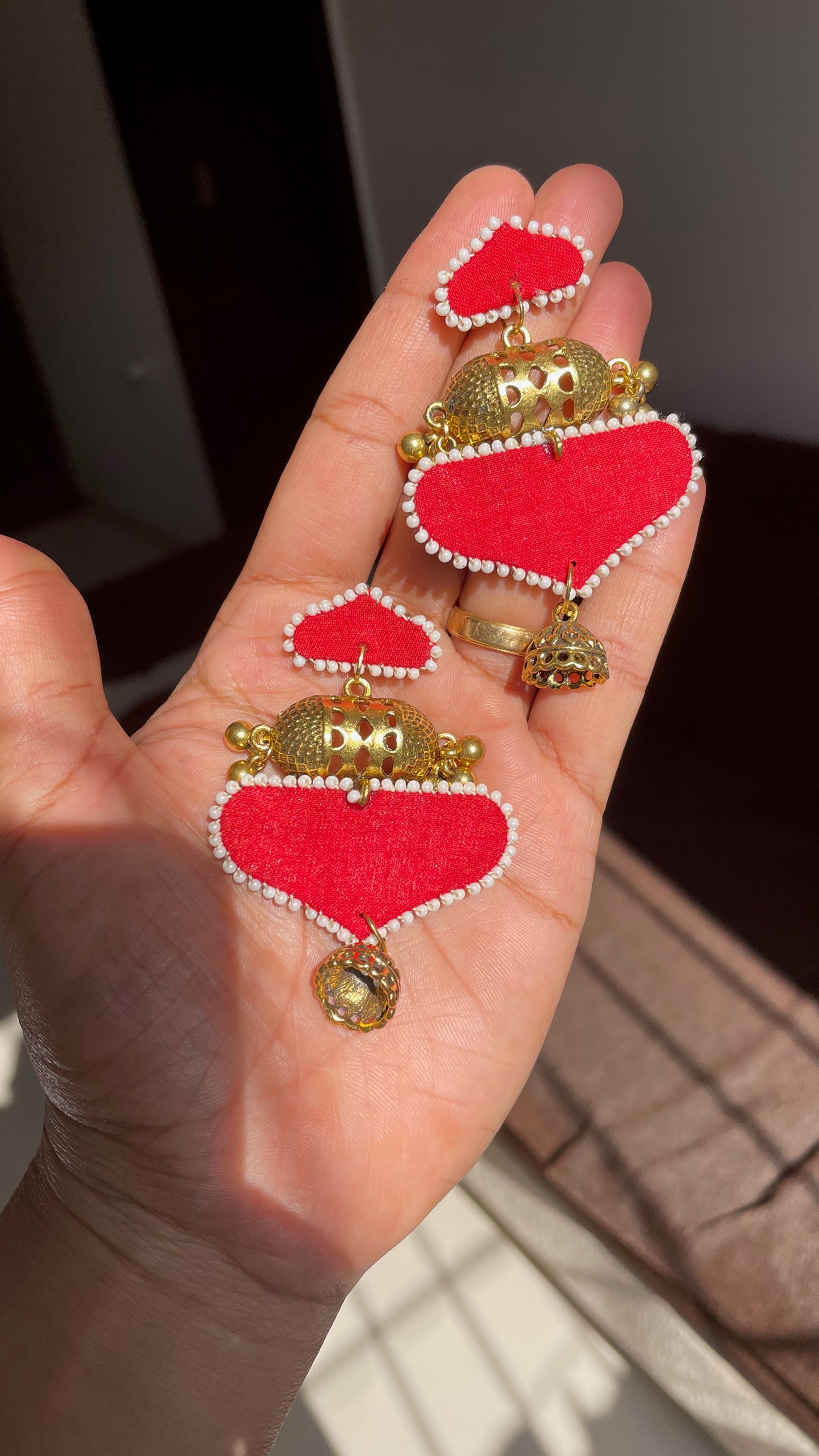 Rajwadi Fabric Earrings