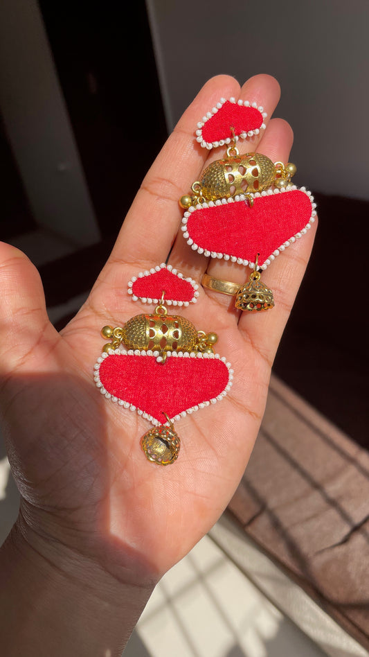 Rajwadi Fabric Earrings