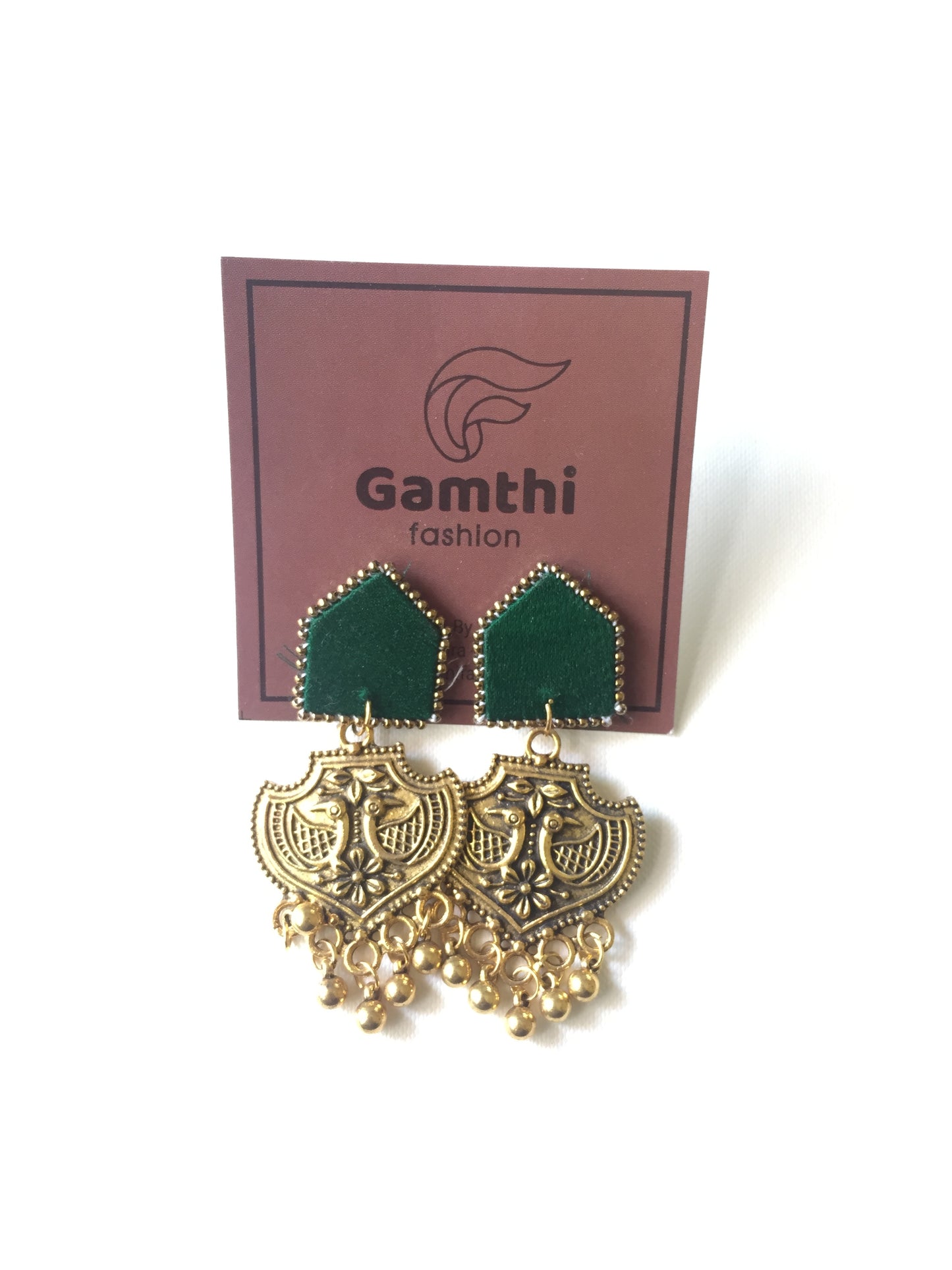Lila fabric Earring