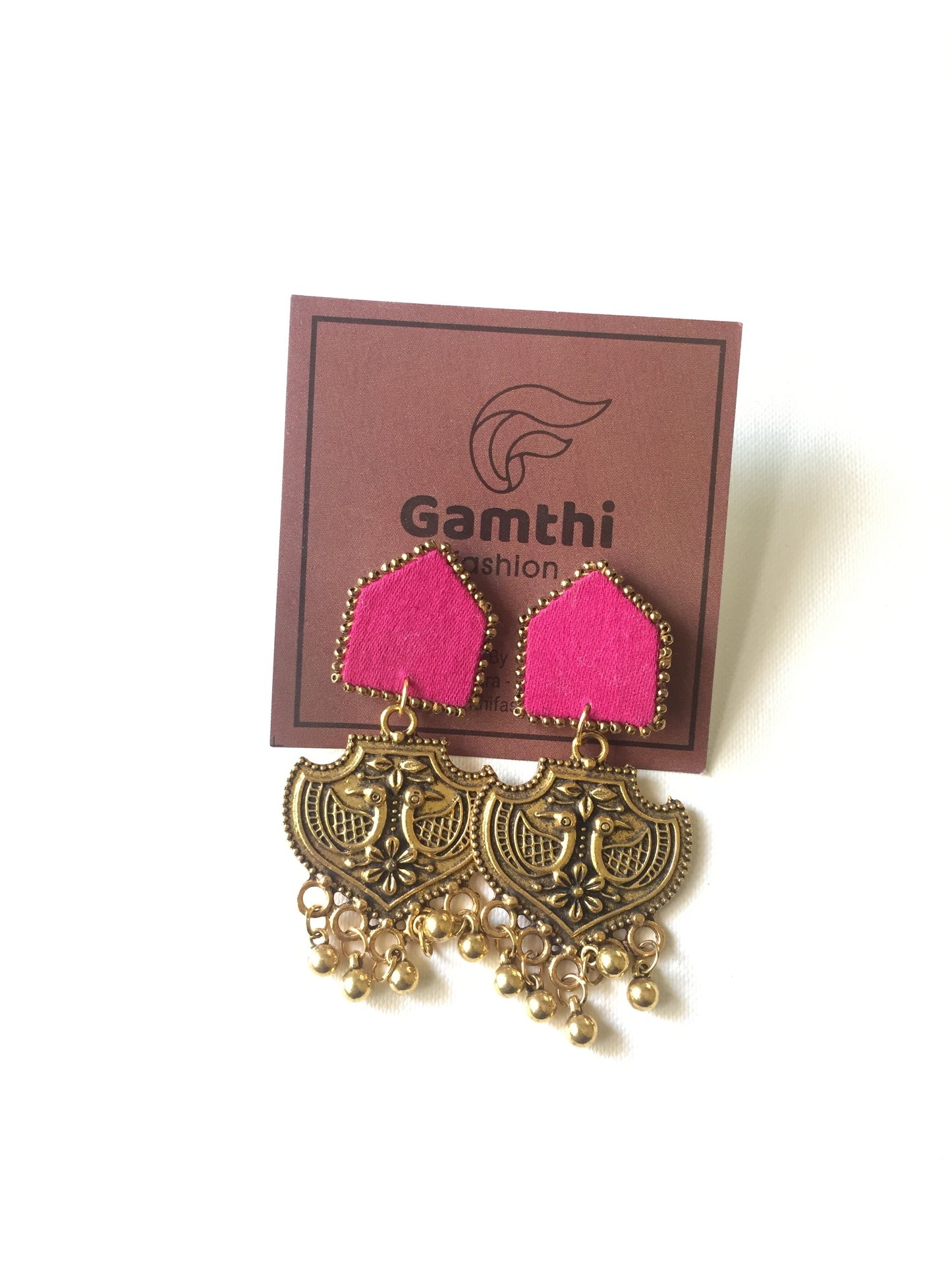 Lila fabric Earring