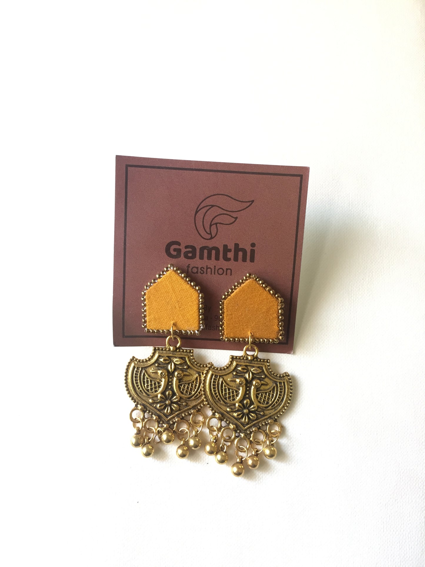 Lila fabric Earring