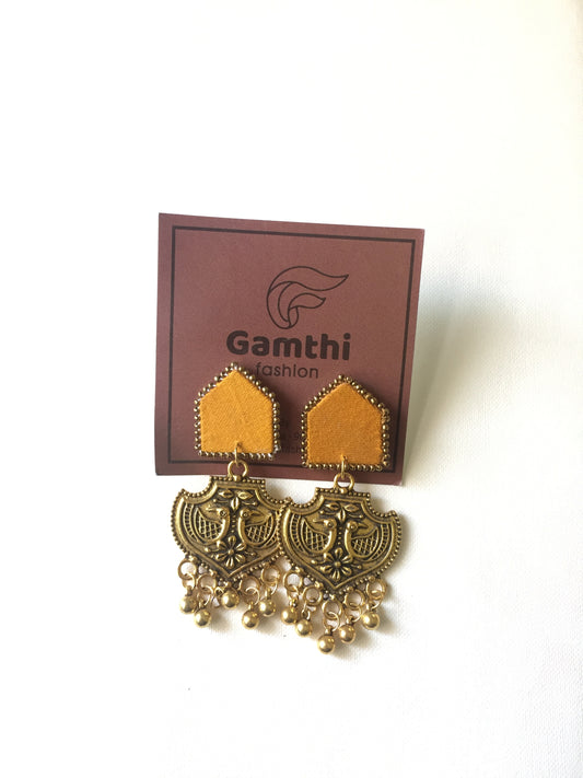 Lila fabric Earring