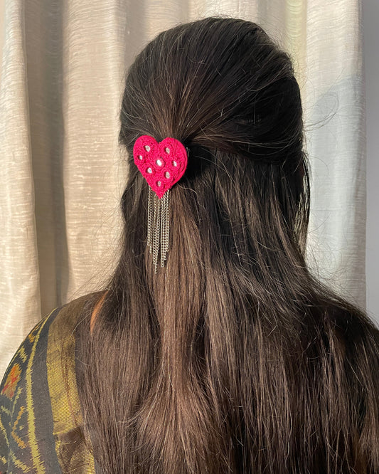 Pink Shisha Work Heart Clip (GFP21)