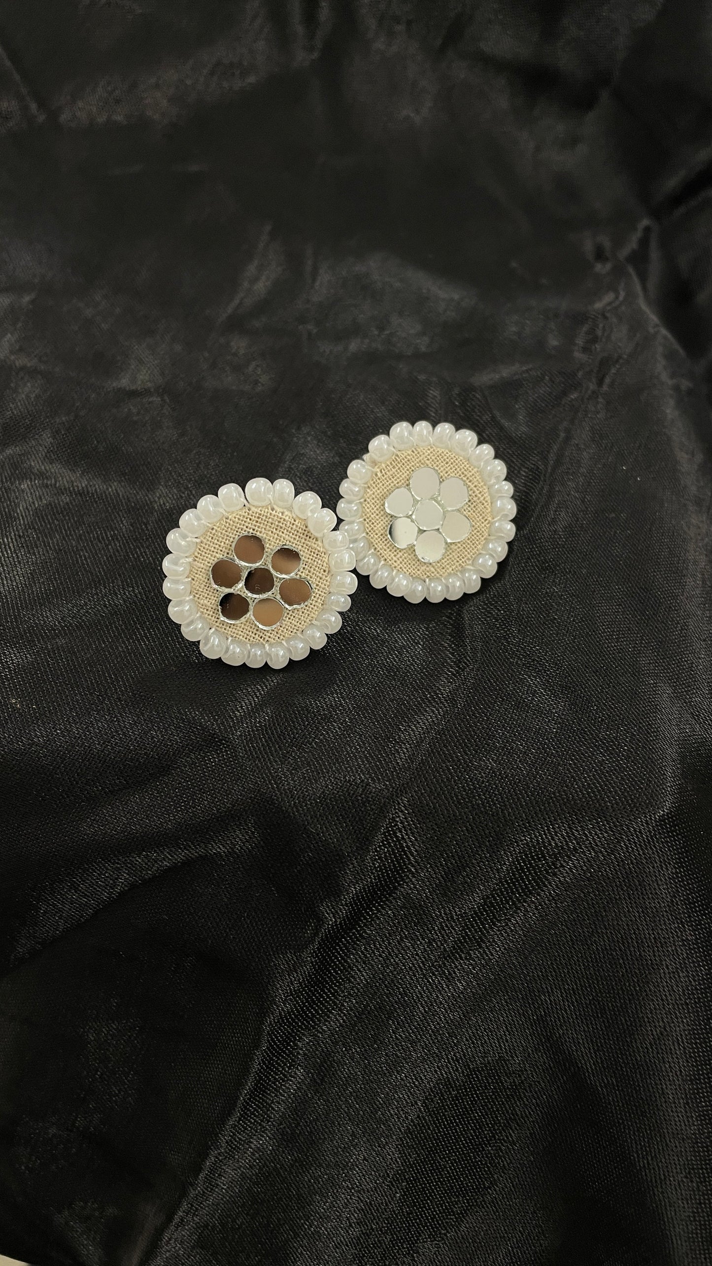 Ivory Bloom Stud Handmade Earrings By Gamthi Fashion
