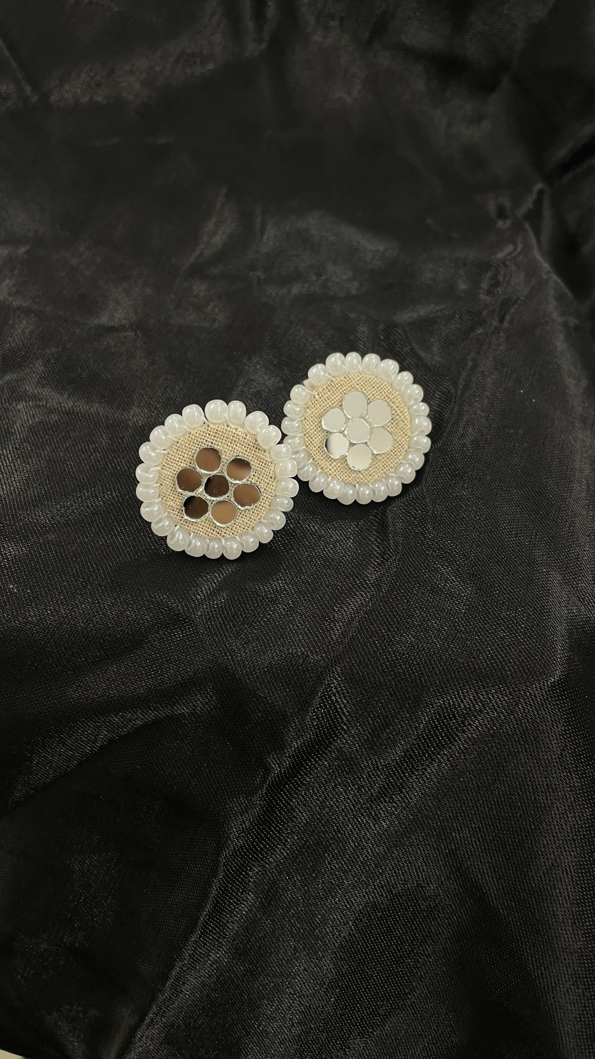 Ivory Bloom Stud Handmade Earrings By Gamthi Fashion