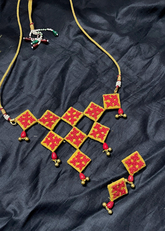 Kutchi Necklace + Earrings By Gamthi Fashion