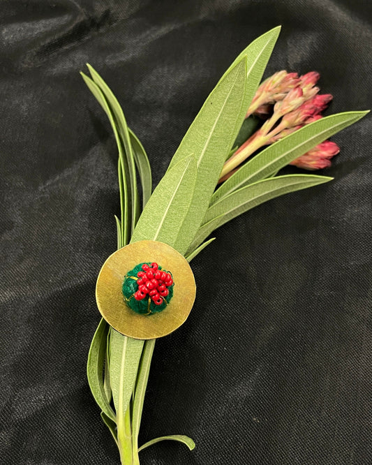 Lal Gulaab Brass Ring By Gamthi Fashion