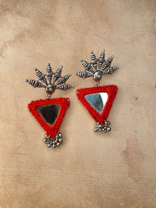 Mirror Work Earrings By Gamthi Fashion