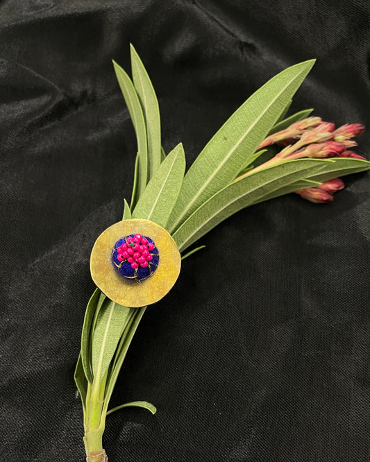 Phool Zari Brass Ring By Gamthi Fashion