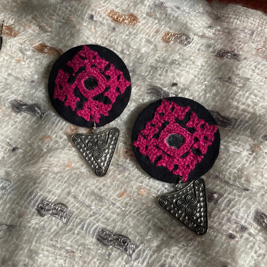 Pink Bavaliya Vintage Earrings By Gamthi Fashion