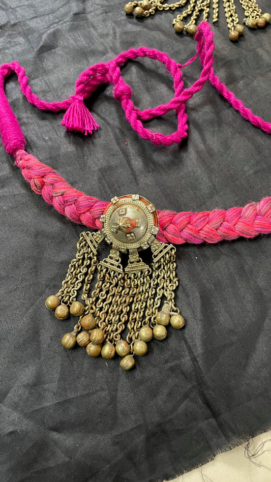 Pink Ghungroo Vintage Necklace By Gamthi Fashion