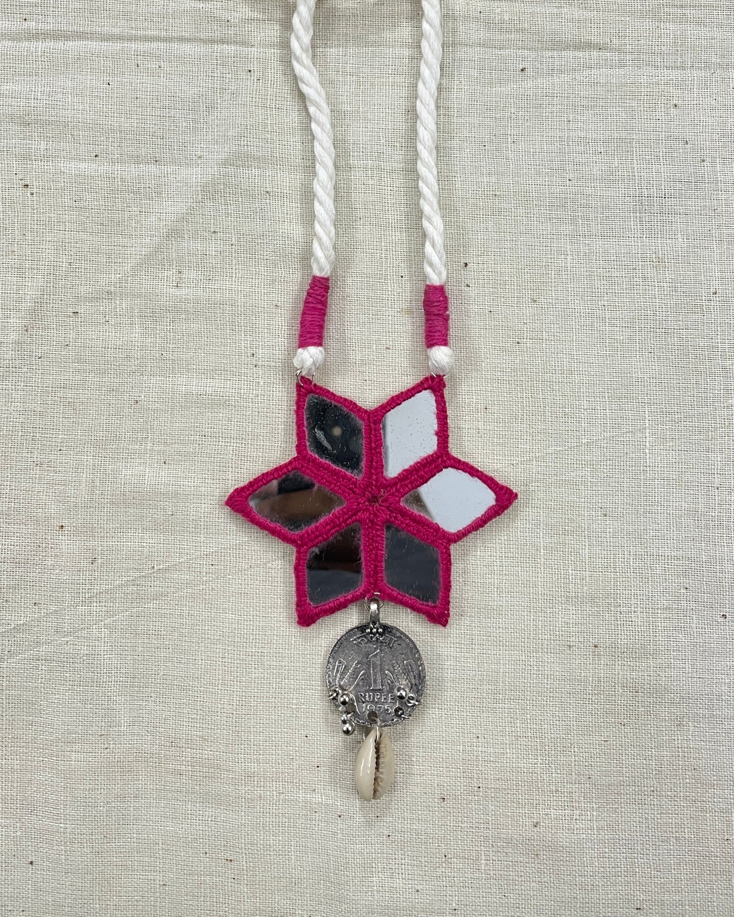 Pink Star Mirror Neckless By Gamthi Fashion