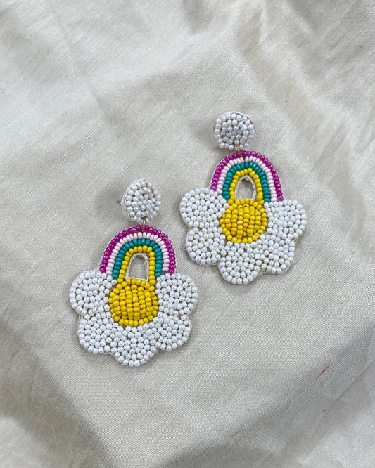 Rainbow Beaded Earrings By Gamthi Fashion