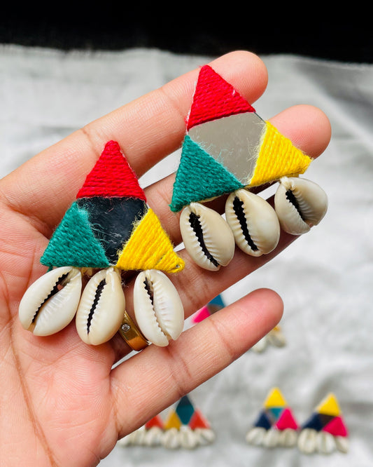 Rangila Multi Color Mirror Earrings 10 By Gamthi Fashion