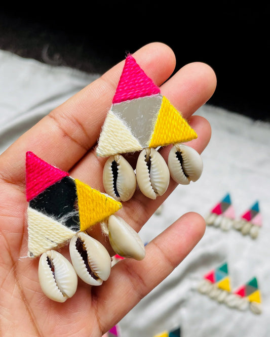 Rangila Multi Color Mirror Earrings 13 By Gamthi Fashion