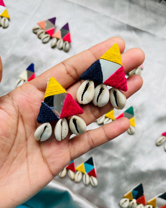 Rangila Multi Color Mirror Earrings 1 By Gamthi Fashion