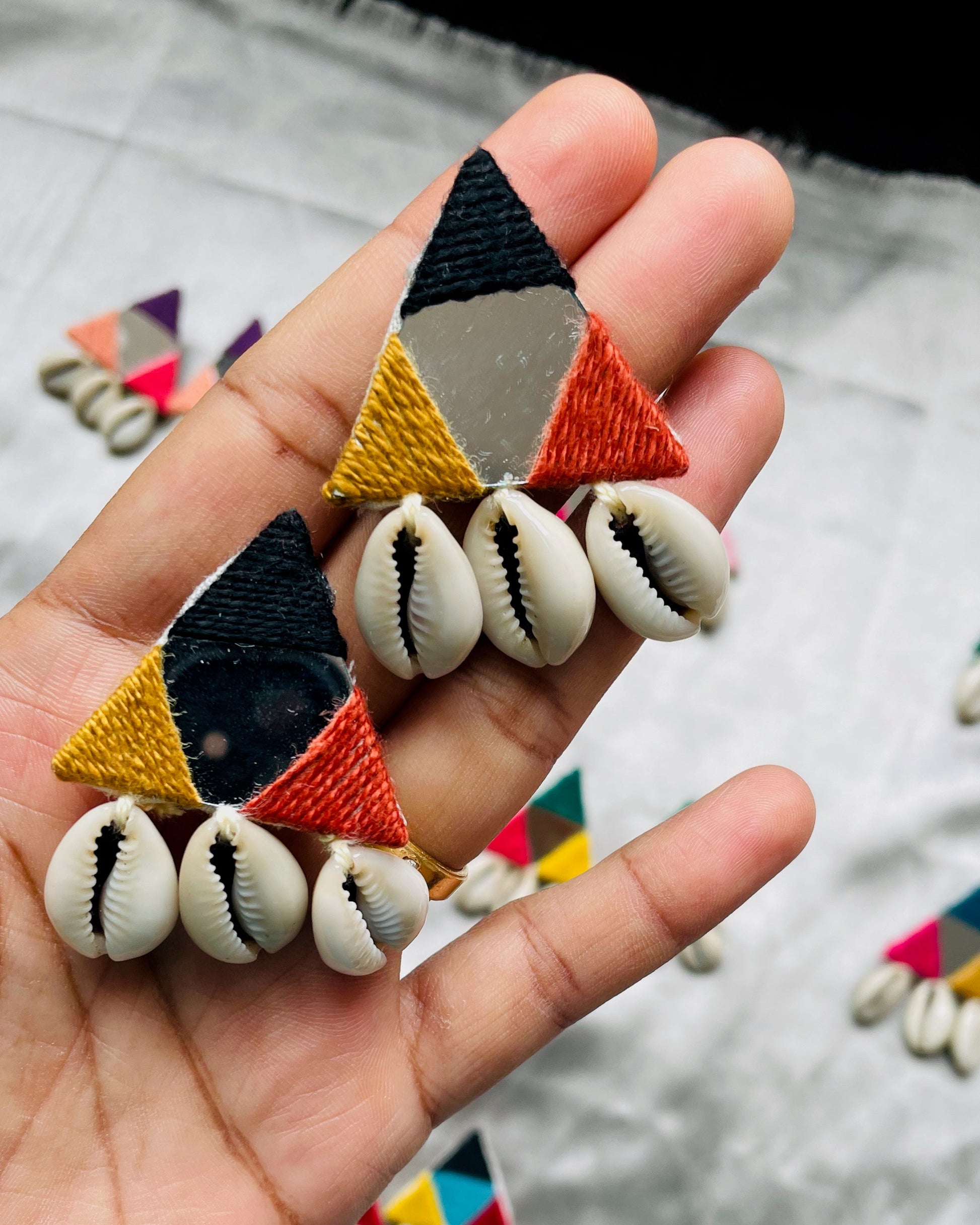 Rangila Multi Color Mirror Earrings 2 By Gamthi Fashion