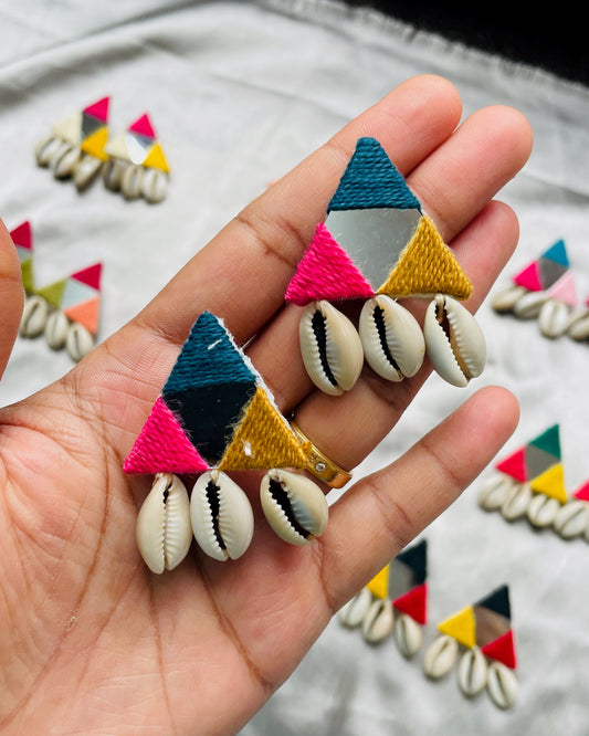 Rangila Multi Color Mirror Earrings 5 By Gamthi Fashion